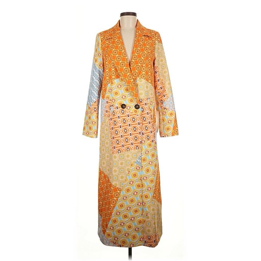 NWT Never Fully Dressed Orange Patchwork Long Tre… - image 3